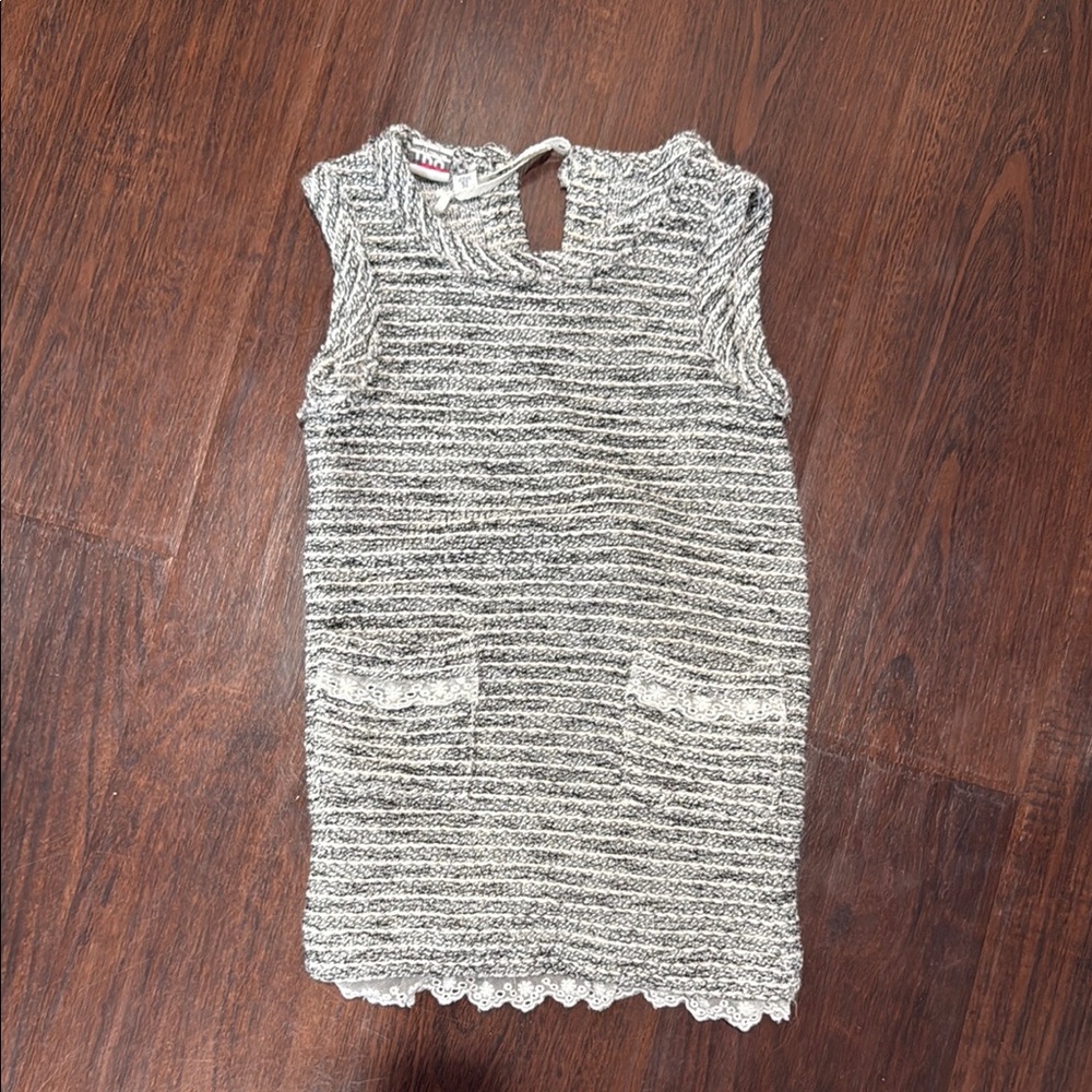 Gray Knit Sleeveless Dress